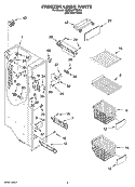 FREEZER LINER PARTS Diagram and Parts List for KSRB25FTBX00  KitchenAid Refrigerator