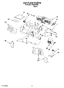 AIR FLOW PARTS Diagram and Parts List for MH2175XSB2  Whirlpool Microwave