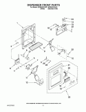 DISPENSER FRONT PARTS Diagram and Parts List for ED5NHGXVQ01  Whirlpool Refrigerator