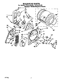 SECTION Diagram and Parts List for LEC6646AQ0  Whirlpool Dryer