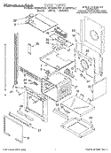 OVEN Diagram and Parts List for KEMS307DAL1  KitchenAid Microwave Oven Combo
