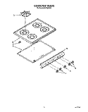 COOKTOP Diagram and Parts List for FLP320VW0  Roper Range