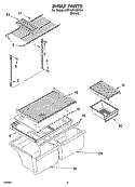 SHELF PARTS, OPTIONAL PARTS Diagram and Parts List for 8ET1WTKXKT04  Whirlpool Refrigerator