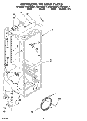 REFRIGERATOR LINER PARTS Diagram and Parts List for ED5SHAXMT11  Whirlpool Refrigerator