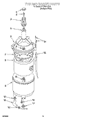 TUB AND BASKET PARTS Diagram and Parts List for YLTE5243DQ2  Whirlpool Washer Dryer Combo