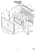 DOOR PARTS, OPTIONAL PARTS Diagram and Parts List for IMP85802  Inglis Range