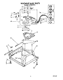 MACHINE BASE Diagram and Parts List for LA9480XWF1  Whirlpool Washer