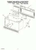 CABINET AND INSTALLATION PARTS Diagram and Parts List for GH6177XPB5  Whirlpool Microwave