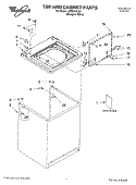 TOP AND CABINET PARTS Diagram and Parts List for LSR8444LQ1  Whirlpool Washer