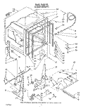 TUB, LITERATURE AND OPTIONAL Diagram and Parts List for DU8100XT0  Whirlpool Dishwasher