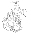 LOWER OVEN Diagram and Parts List for KEBI241YBL2  KitchenAid Wall Oven