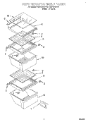 REFRIGERATOR SHELF Diagram and Parts List for TS22AQXDW10  Whirlpool Refrigerator