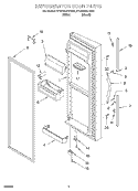REFRIGERATOR DOOR Diagram and Parts List for 4YGD25DCHW00  Whirlpool Refrigerator