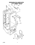 REFRIGERATOR LINER Diagram and Parts List for KSRS25QAAL10  KitchenAid Refrigerator