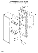 REFRIGERATOR DOOR PARTS Diagram and Parts List for KSRF25FRBL00  Whirlpool Refrigerator