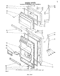 DOOR Diagram and Parts List for ET14JKXMWR5  Whirlpool Refrigerator