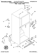CABINET Diagram and Parts List for KTRS21KDAL00  KitchenAid Refrigerator