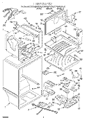 LINER Diagram and Parts List for KTRS20MHBL00  KitchenAid Refrigerator