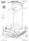 CABINET, LITERATURE Diagram and Parts List for GD25BFCHT00  Whirlpool Refrigerator