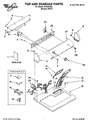 TOP AND CONSOLE PARTS OPTIONAL PARTS (NOT INCLUDED) Diagram and Parts List for LER3624JQ2  Whirlpool Dryer