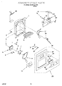 DISPENSER FRONT Diagram and Parts List for 7ED20TQXFW00  Whirlpool Refrigerator