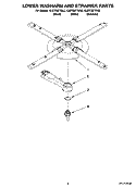 LOWER WASHARM AND STRAINER PARTS Diagram and Parts List for KUDT03FTBL2  KitchenAid Dishwasher