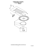 TURNTABLE PARTS Diagram and Parts List for WMH32L19AS0  Whirlpool Microwave
