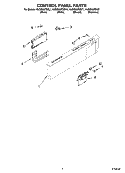 CONTROL PANEL PARTS Diagram and Parts List for KUDS03FSBT1  KitchenAid Dishwasher
