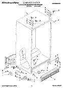 CABINET Diagram and Parts List for KSRC25DBAL00  KitchenAid Refrigerator