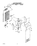 AIRFLOW Diagram and Parts List for 8ED25DQXAN01  Whirlpool Refrigerator