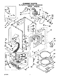 SECTION Diagram and Parts List for LGV5644AN0  Whirlpool Dryer