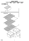SHELF PARTS, OPTIONAL PARTS Diagram and Parts List for RT14DKXKQ04  Roper Refrigerator