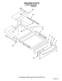DRAWER PARTS Diagram and Parts List for WFE720H0AS0  Whirlpool Range