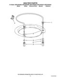 HEATER PARTS Diagram and Parts List for WDF310PAAD0  Whirlpool Dishwasher