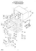 CABINET, LITERATURE Diagram and Parts List for MT8116XEB0  Whirlpool Microwave
