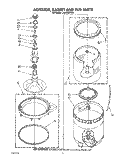 AGITATOR, BASKET AND TUB Diagram and Parts List for LA5430XTN1  Whirlpool Washer