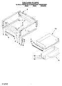 DRAWER PARTS Diagram and Parts List for KGSK901SBL01  KitchenAid Range