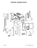 CONTROL BOARD PARTS Diagram and Parts List for KHMS2050SSS4  KitchenAid Microwave