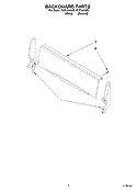 BACKGUARD Diagram and Parts List for FGP325KN0  Roper Range