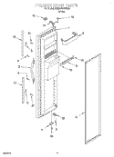 FREEZER DOOR Diagram and Parts List for 3VED27DQFW00  Whirlpool Refrigerator