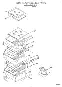 REFRIGERATOR SHELF Diagram and Parts List for 3XART722F01  Whirlpool Refrigerator