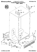 CABINET Diagram and Parts List for KSRS27QAAL11  KitchenAid Refrigerator