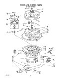 PUMP AND MOTOR Diagram and Parts List for KUDA22ST1  KitchenAid Dishwasher