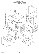 OVEN Diagram and Parts List for RS610PXGV7  Whirlpool Range