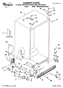 CABINET PARTS Diagram and Parts List for ES5FHAXSQ00  Whirlpool Refrigerator