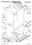 CABINET PARTS Diagram and Parts List for KBLV36FPS02  KitchenAid Refrigerator