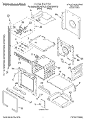 OVEN, LITERATURE Diagram and Parts List for KEBI276DBL10  KitchenAid Wall Oven