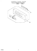 CONTROL PANEL Diagram and Parts List for KEMS308GBL2  KitchenAid Microwave Oven Combo