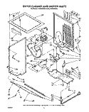 DRYER CABINET AND MOTOR Diagram and Parts List for LT7000XVW0  Whirlpool Washer Dryer Combo