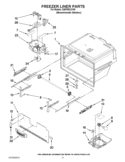 FREEZER LINER PARTS Diagram and Parts List for GI6FDRXXY09  Whirlpool Refrigerator